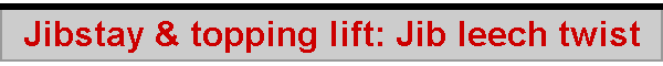 Jibstay & topping lift: Jib leech twist