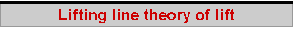 Lifting line theory of lift