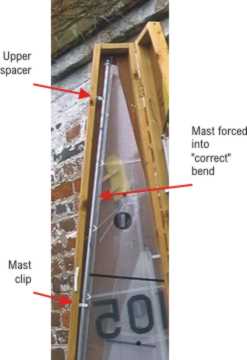 Packing to ensure correct mast bend
